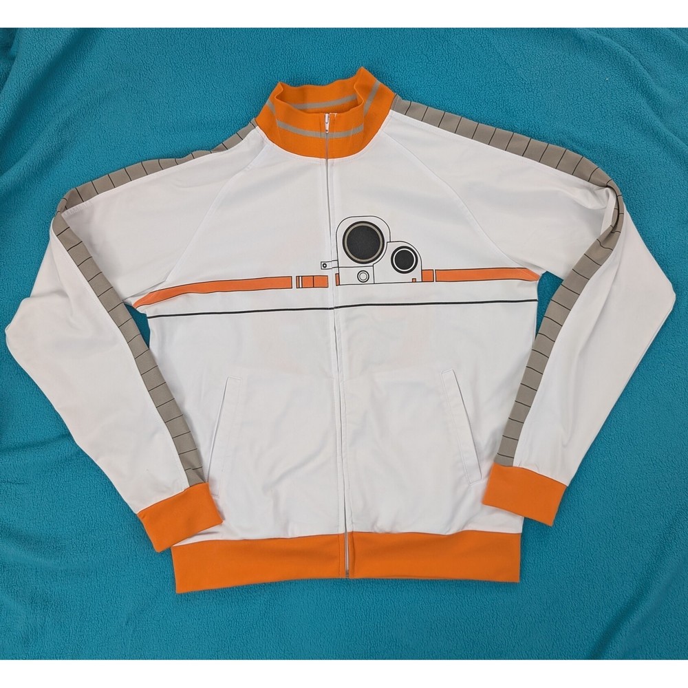 THINK GEEK Track Jacket STAR WARS BB-8 Sz L White